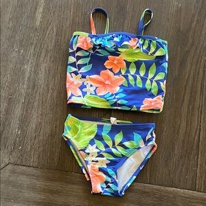 The Children's Place Blue and Orange Floral Bikini